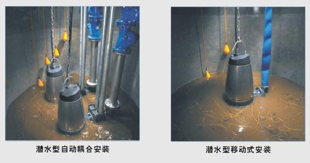 潛水泵安裝示意圖